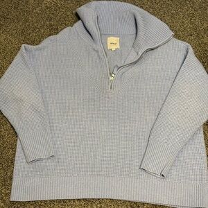 Aerie women’s Light Blue Zip-Up Sweater